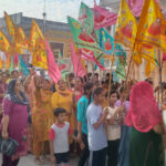 श्री खाटू श्याम मंदिर करनाल का स्थापना महोत्सव शुरू, निशान यात्रा निकाली